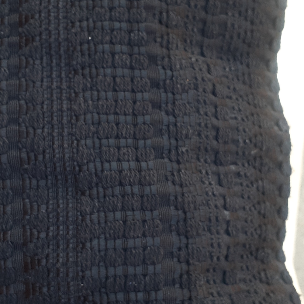 H&M Basic black textured pencil skirt, size 10 mini skirt - Picture 2 of 7